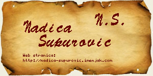 Nadica Supurović vizit kartica